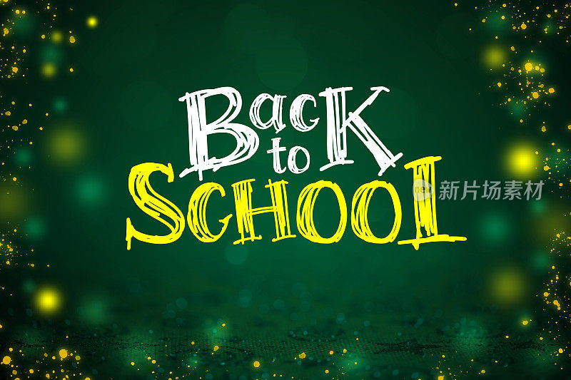 闪亮背景上的BACK TO SCHOOL字体